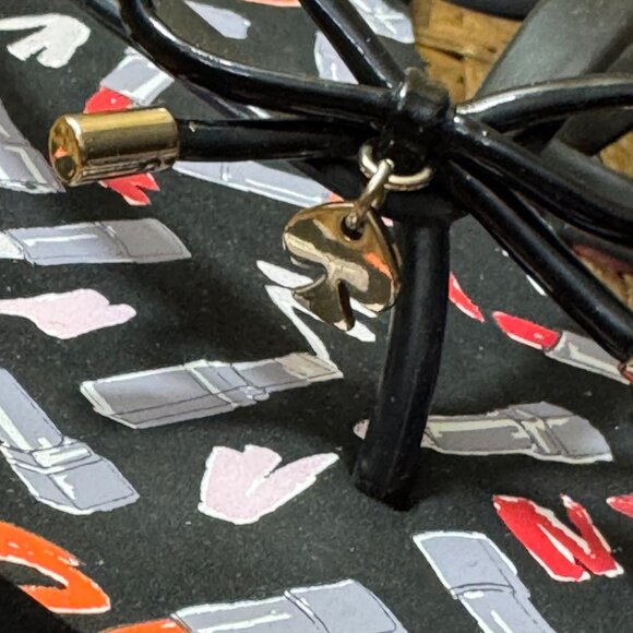 Kate Spade New York Womens Lipstick Print Flip Flops With Bow Accent Size 9/10 - Picture 4 of 7